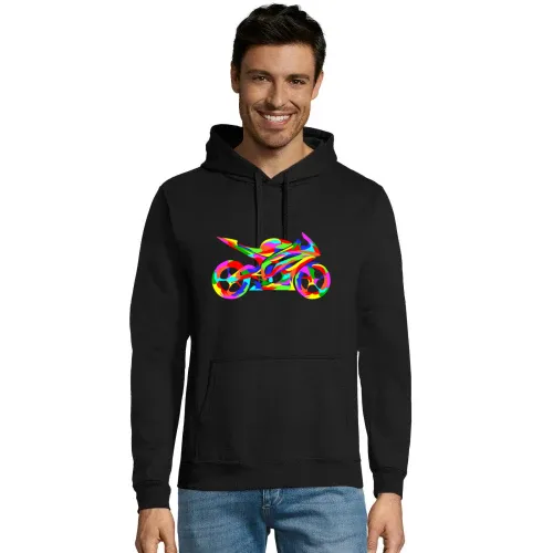 Motorradmosaik Hoodie Männer Snake