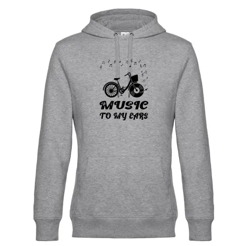 Music To My Ears Fahrrad mit Vinyl Schallplatte Hoodie Männer King Hooded