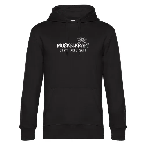Muskelkraft statt Akku Saft Radfahrer Spruch Hoodie Männer King Hooded