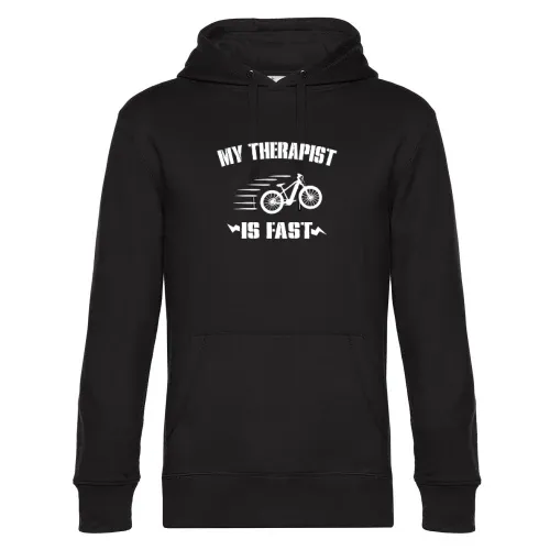 My Therapist Is Fast Ebiker E-Bike Radfahrer Hoodie Männer King Hooded