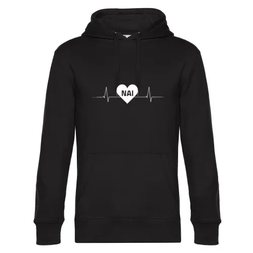 Naila NAI Nummernschild Herzschlag Hoodie Männer King Hooded