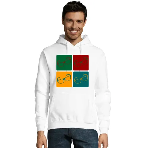 Nerd Brille in 4 Farben Hoodie
