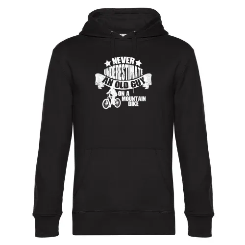 Never Underestimate An Old Guy On A Mountain Bike Hoodie Männer King Hooded