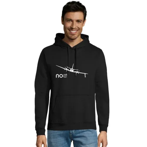 no risk no fun Flugzeug Männer Hoodie