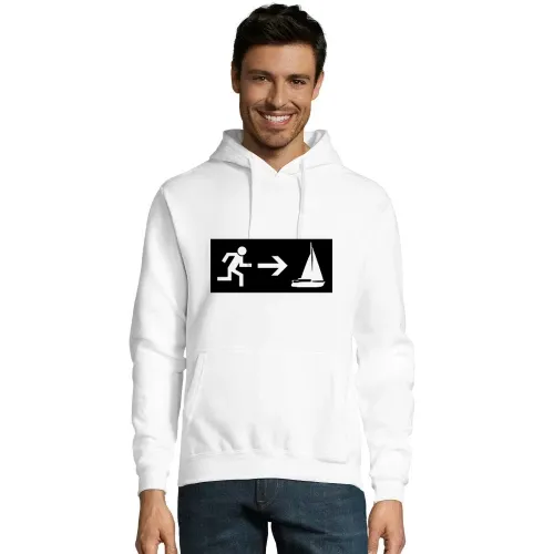 Notausgang Segelboot Männer Hoodie