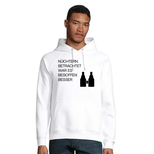 Nüchtern betrachtet war es besoffen besser! Hoodie Männer Stellar Bio