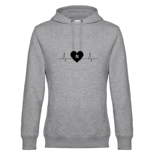 Nürnberg N Nummernschild Herzschlag Hoodie Männer King Hooded
