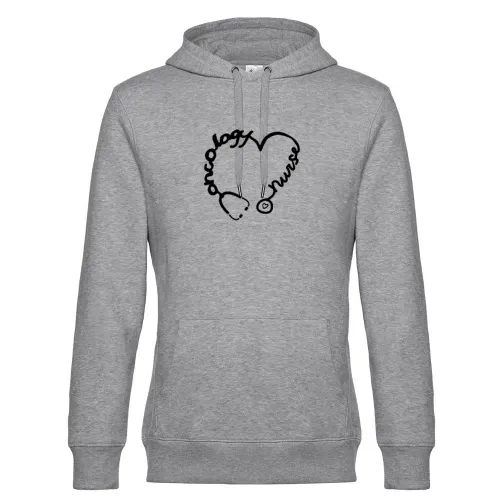 Onkologie Krankenschwester Stethoskop Herz Kranken Männer Hoodie
