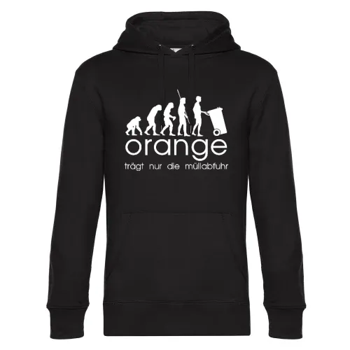 orange trägt nur die müllabfuhr evolution Männer Hoodie