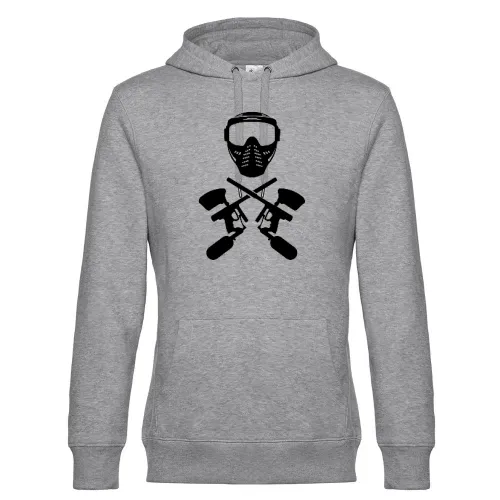 Paintball Maske und Waffe Männer Hoodie