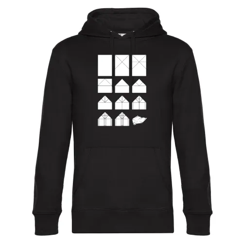 Papierflieger Faltanleitung Hoodie Männer King Hooded