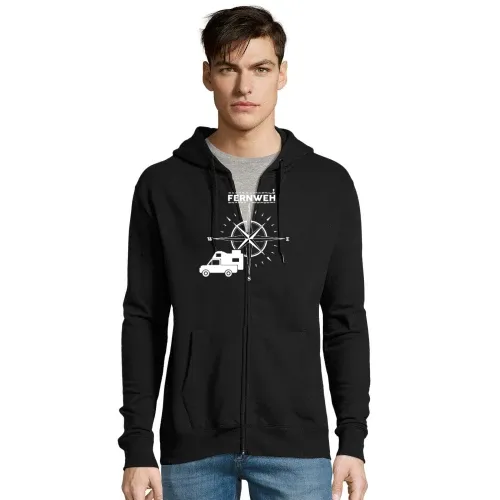 Pickup mit Wohnkabine Absetzkabine Fernweh Männer Hoodie