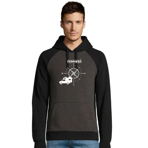 Pickup mit Wohnkabine Absetzkabine Fernweh Männer Hoodie