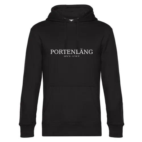 Portenläng Koordinaten Hoodie Männer King Hooded