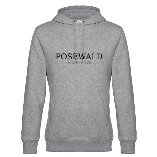 Posewald Koordinaten Hoodie Männer King Hooded