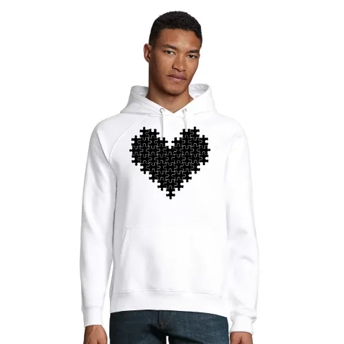 Puzzle Herz Hoodie Männer Stellar Bio
