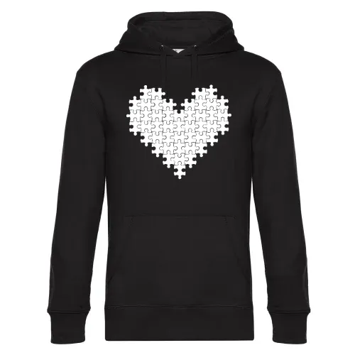 Puzzle Herz Hoodie Männer King Hooded