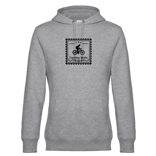 Radfahrer Briefmarke Fahrradfahrer Poststempel Hoodie Männer King Hooded