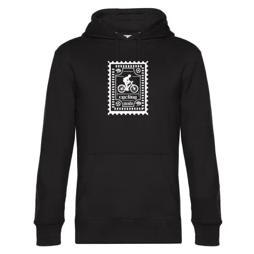 Radfahrer Briefmarke Rennrad Fahrrad Post Stempel Hoodie Männer King Hooded