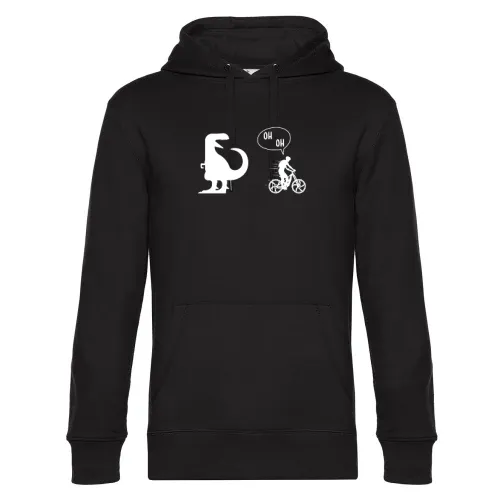 Radfahrer Dino TRex Motivation Mountainbiker Hoodie Männer King Hooded