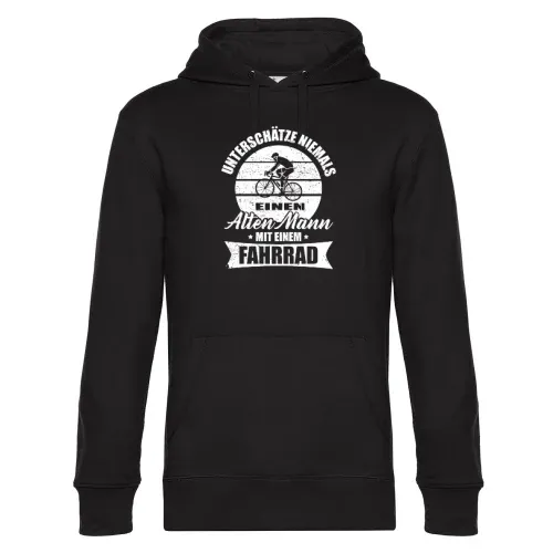 Radfahrer Fahrrad Bike Rentner Alter Mann Spruch Hoodie Männer King Hooded