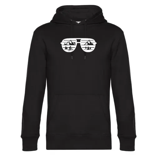 Radfahrer Mountainbiker Sonnenbrille Landschaft Hoodie Männer King Hooded