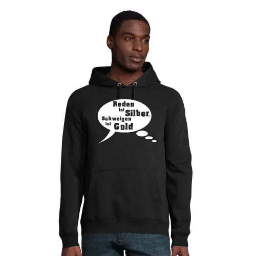 Reden ist Silder schweigen ist Gold Hoodie Männer Stellar Bio