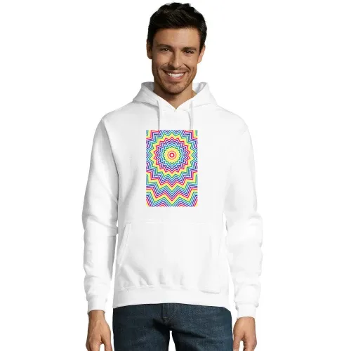 Regenbogen Sterne im Rechteck Hoodie