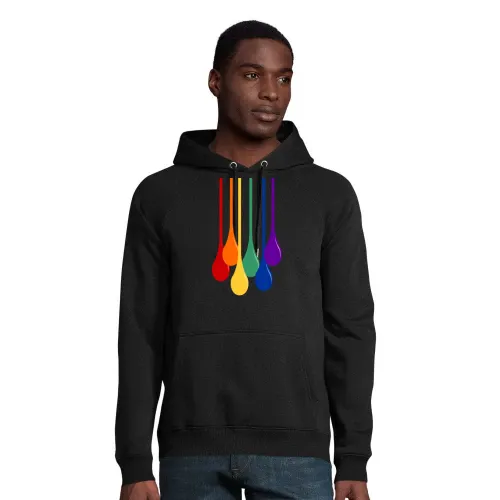 Regenbogen Tropfen Hoodie Männer Stellar Bio