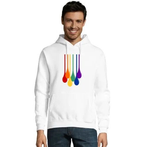 Regenbogen Tropfen Hoodie