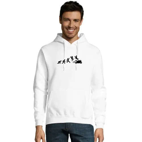 Rennmaschine Stichmännchen Motorrad Evolution Hoodie Männer Snake