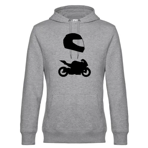 Rennmotorrad mit Helm Hoodie Männer King Hooded
