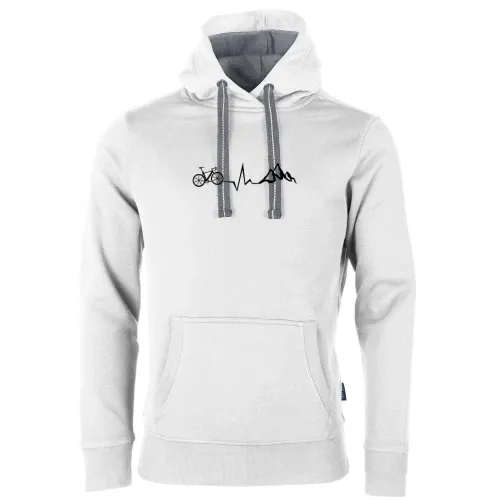 Rennrad Fahrrad Berge Puls Radfahrer Herzschlag Männer Hoodie