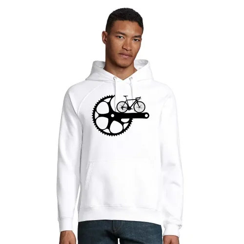 Rennrad Fahrrad Kurbel Fahrradfahren Radfahrer Hoodie Männer Stellar Bio