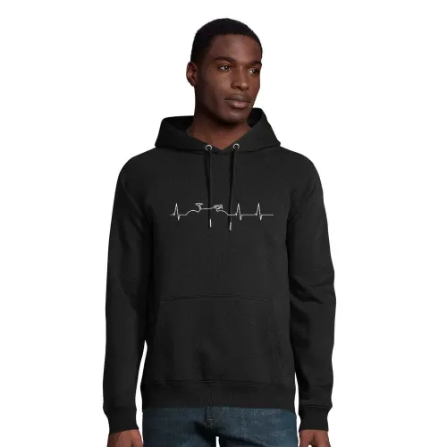 Rennrad Herzschlag Männer Hoodie