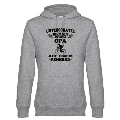 Rennrad Opa Radfahrer Rente Großvater Geschenkidee Hoodie Männer King Hooded