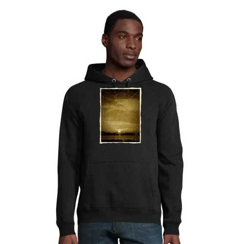 Retro Sonnenuntergang Hoodie Männer Stellar Bio