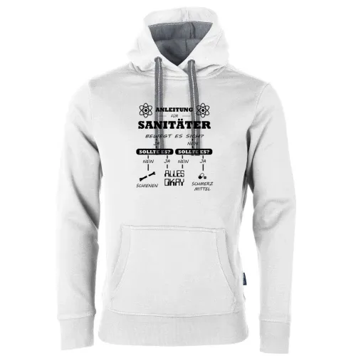 Sanitäter Anleitung Notfallsanitäter Checkliste Männer Hoodie