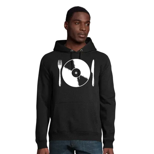 Schallplatte mit Besteck Hoodie Männer Stellar Bio