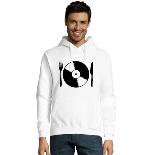 Schallplatte mit Besteck Hoodie Männer Snake