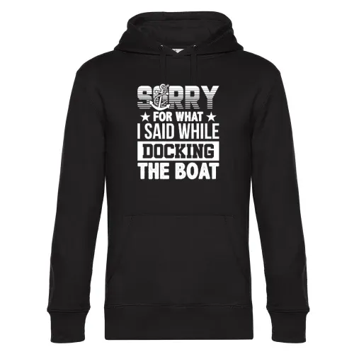 Schimpfender Bootsfahrer, Segelboot Fahrer, Anker Hoodie Männer King Hooded