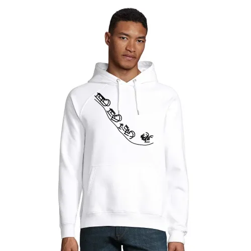 Schlittenabfahrt Hoodie Männer Stellar Bio