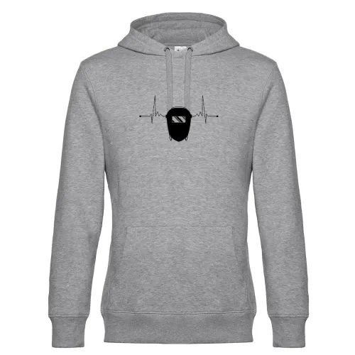Schweißer Schweißmaske Herzschlag Schweißen Motiv Hoodie Männer King Hooded