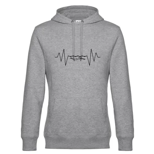 Schwimmende Frau Herzschlag, Tauchen Hoodie Männer King Hooded