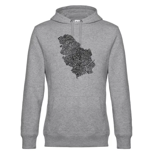 Serbien Fingerabdruck Hoodie Männer King Hooded