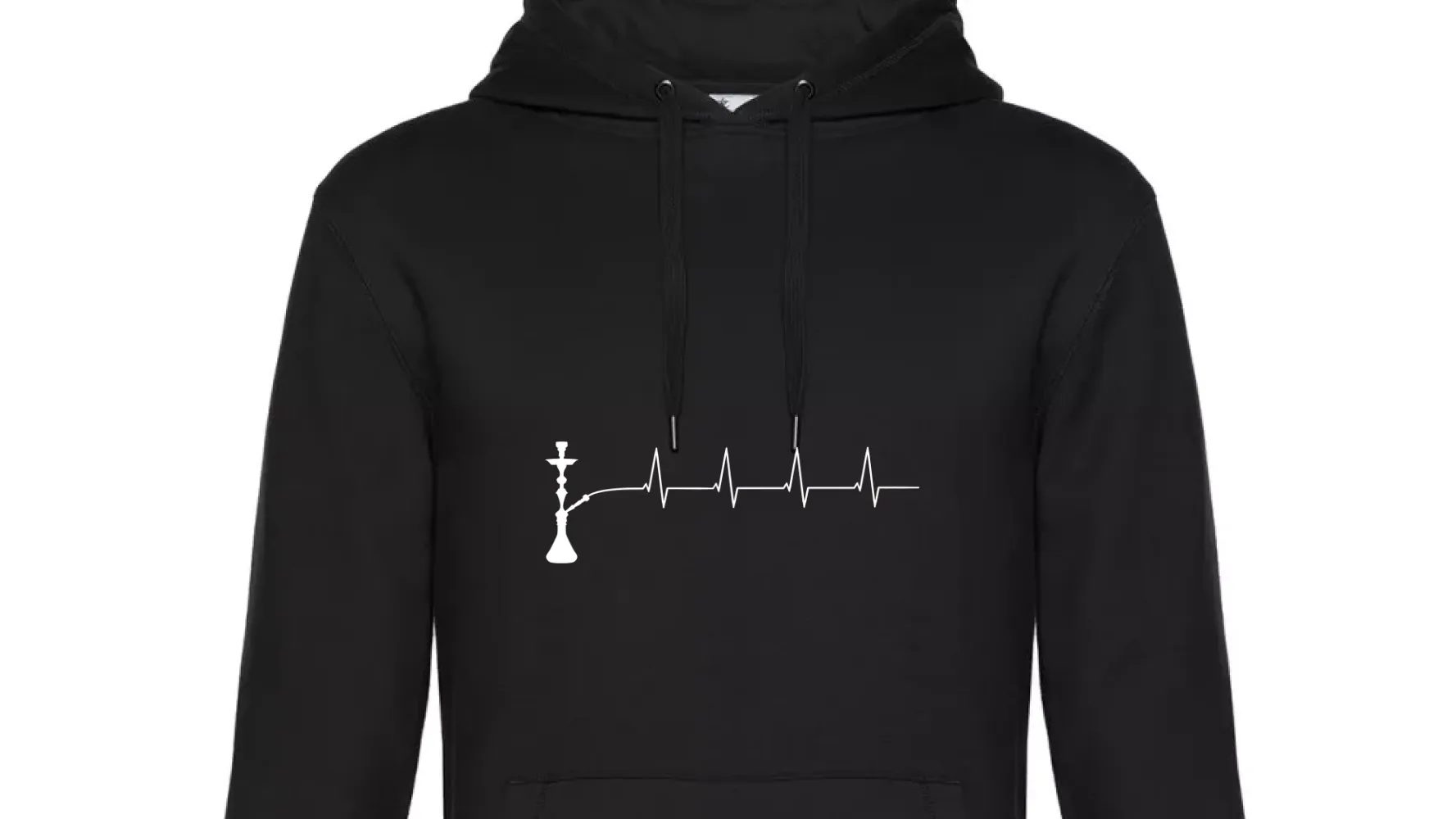 Shisha Herzschlag - Maglietta Da Uomo Nera Taglia L, Design Originale A Cuore, Stampata