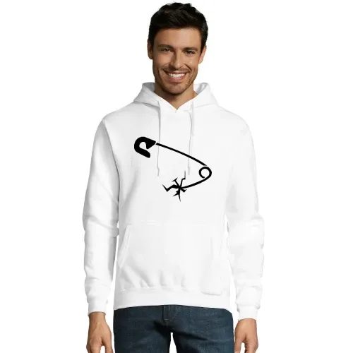 Sicherheitsnadel steckt in dir Männer Hoodie