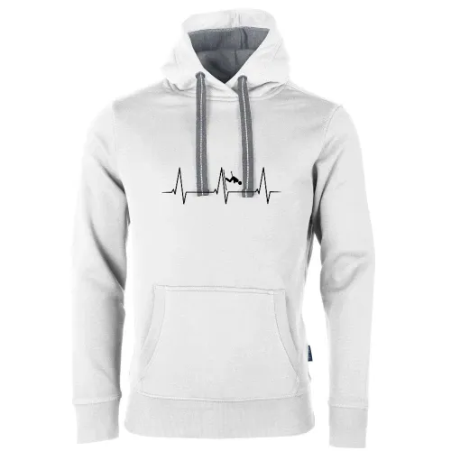 Ski Abfahrt Herzschlag Männer Hoodie