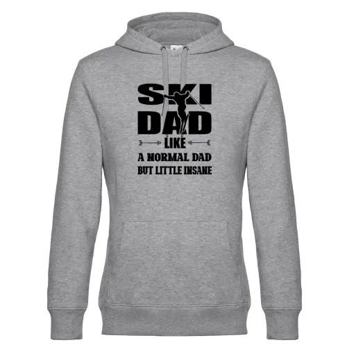 Ski Dad Little Insane Skifahrer Skifahren Hoodie Männer King Hooded