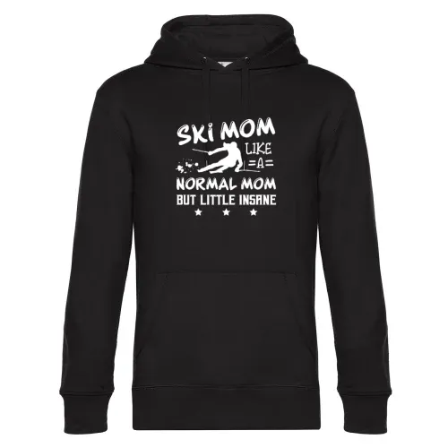 Ski Mom Little Insane Skifahrer Skifahren Hoodie Männer King Hooded
